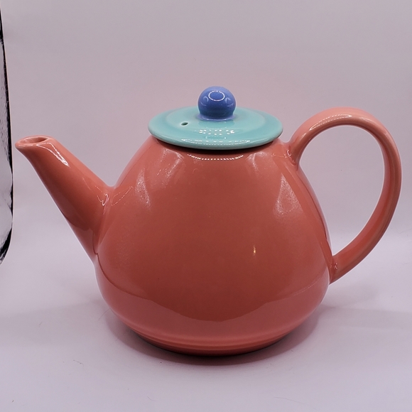 Lindt-Stymeist Colorways creamer small teapot w lid salmon purple teal - Picture 5 of 5